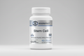 Supplement container labeled 'Geroprotect Stem Cell' with branding and product details on a white background.