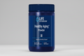 Blue container of Life Extension Healthy Aging Powder on a white background