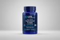 Blue supplement bottle labeled 'Life Extension High Potency Optimized Folate' on a white background