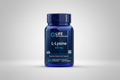 Life Extension L-Lysine supplement bottle on a white background