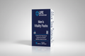 Box of Life Extension Men's Vitality Packs dietary supplement on a white background