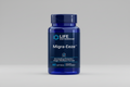 Blue supplement bottle labeled 'Migra-Eeze' by Life Extension on a white background