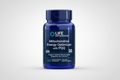 Blue supplement bottle labeled 'Life Extension Mitochondrial Energy Optimizer with PQQ' on a white background