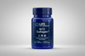 Blue bottle of Life Extension NT2 Collagen supplement on a white background