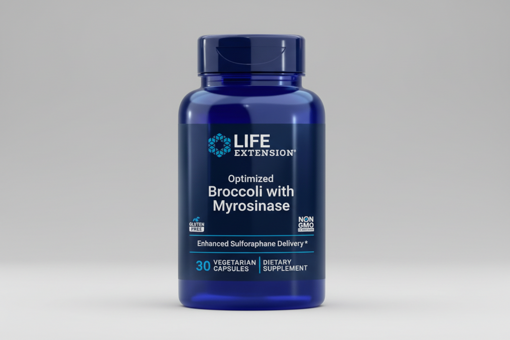 Life Extension Optimized Broccoli with Myrosinase dietary supplement bottle