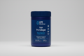 Blue supplement bottle labeled 'Vegan Pro Collagen' by Life Extension on a white background