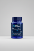Life Extension Vinpocetine supplement bottle on a black background