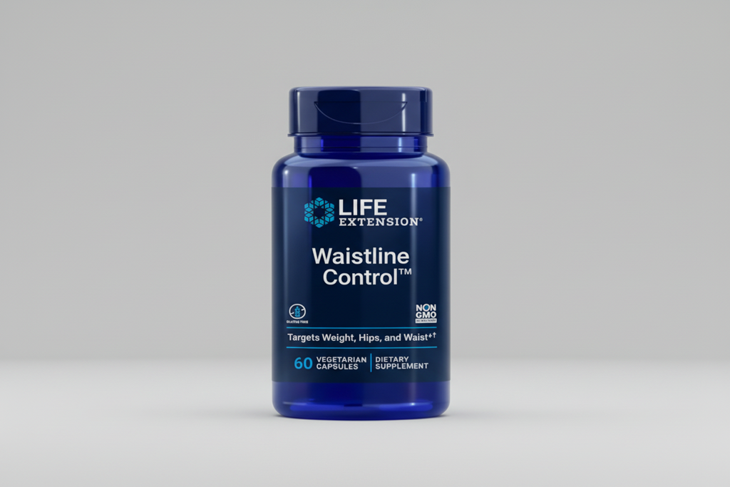 Life Extension Waistline Control dietary supplement bottle on a white background