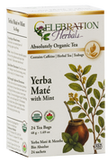 Celebration Herbals Organic Yerba Maté with Mint Tea – 24 Tea Bags