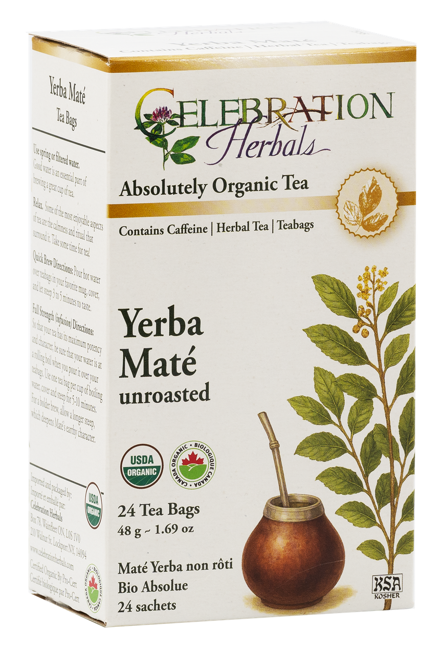 Celebration Herbals Organic Yerba Maté unroasted Tea – 24 Tea Bags