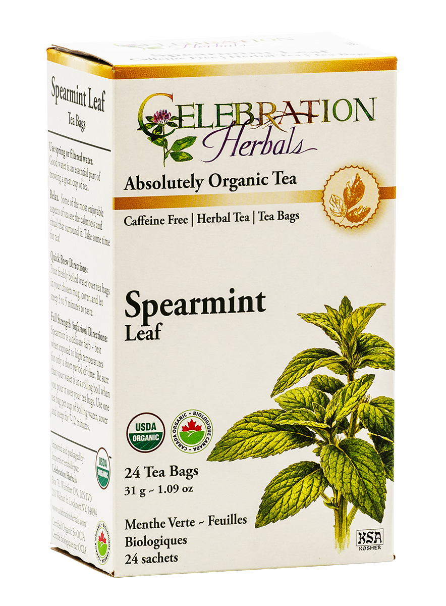 Celebration Herbals Organic Spearmint Leaf Tea – 24 Tea Bags