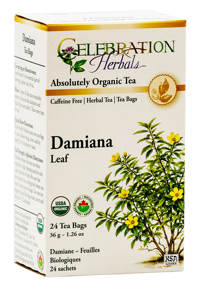 Celebration Herbals Organic Damiana Leaf Tea – 24 Tea Bags