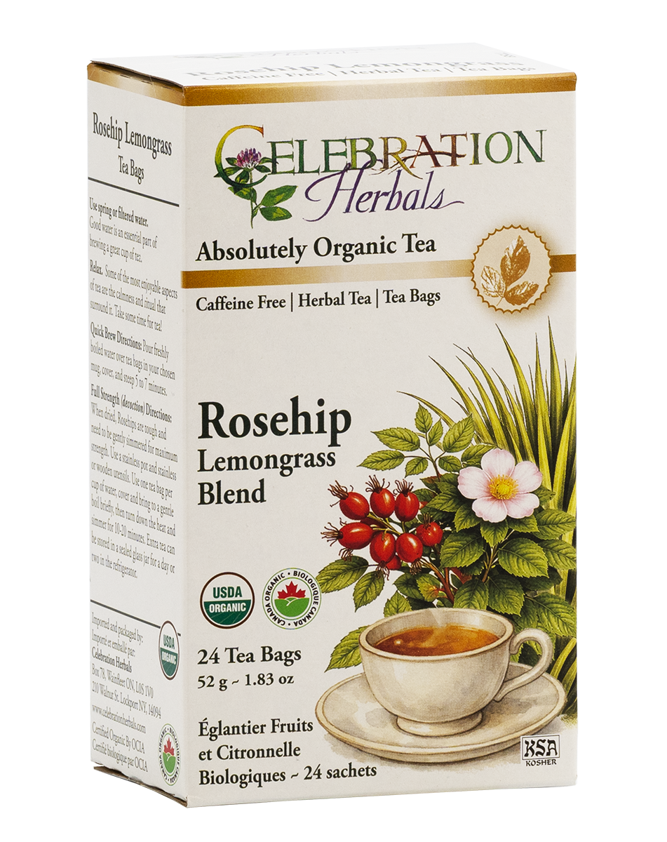 Celebration Herbals Organic Rosehip Lemongrass Blend Tea – 24 Tea Bags