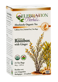 Celebration Herbals Organic Rooibos with Ginger Tea – 24 Tea Bags