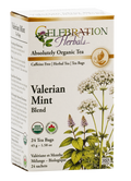 Celebration Herbals Organic Valerian Mint Blend Tea – 24 Tea Bags