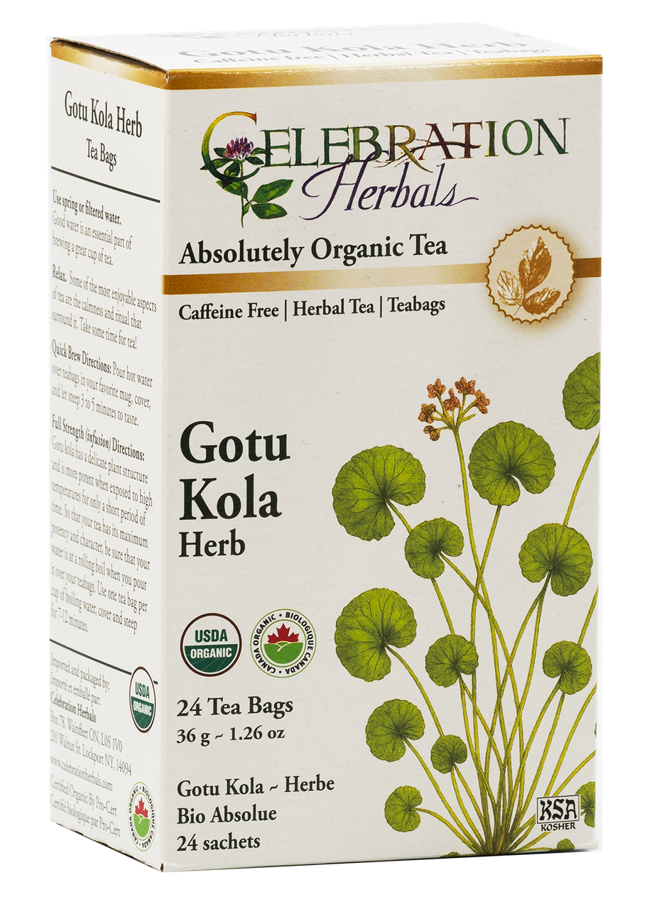 Celebration Herbals Organic Gotu Kola Herb Tea – 24 Tea Bags