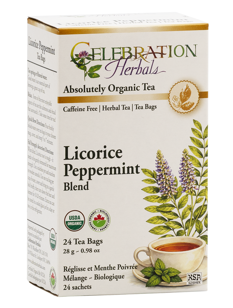 Celebration Herbals Organic Licorice Peppermint Blend Tea – 24 Tea Bags