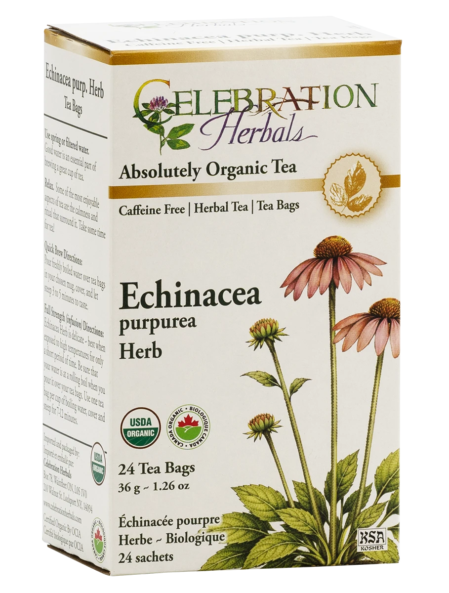 Celebration Herbals Organic Echinacea purpurea Herb Tea – 24 Tea Bags