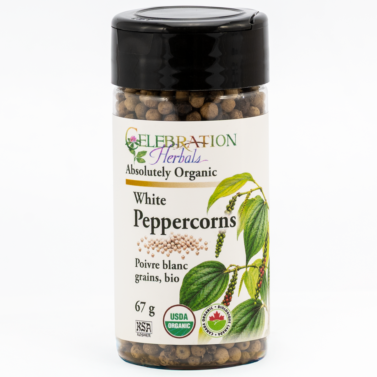 Celebration Herbals Organic Peppercorns White – 67 g