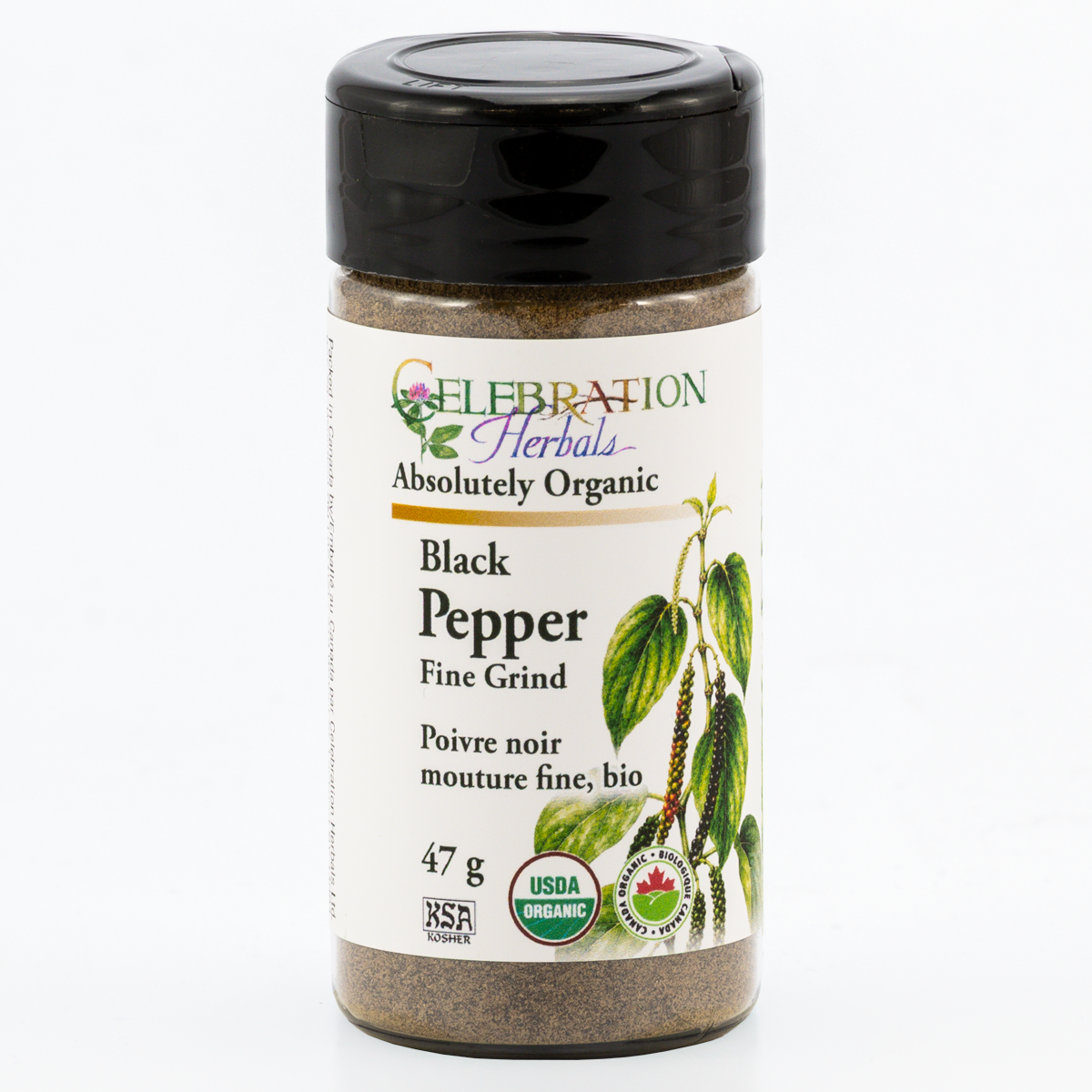 Celebration Herbals Organic Pepper Black Fine Grind – 47 g