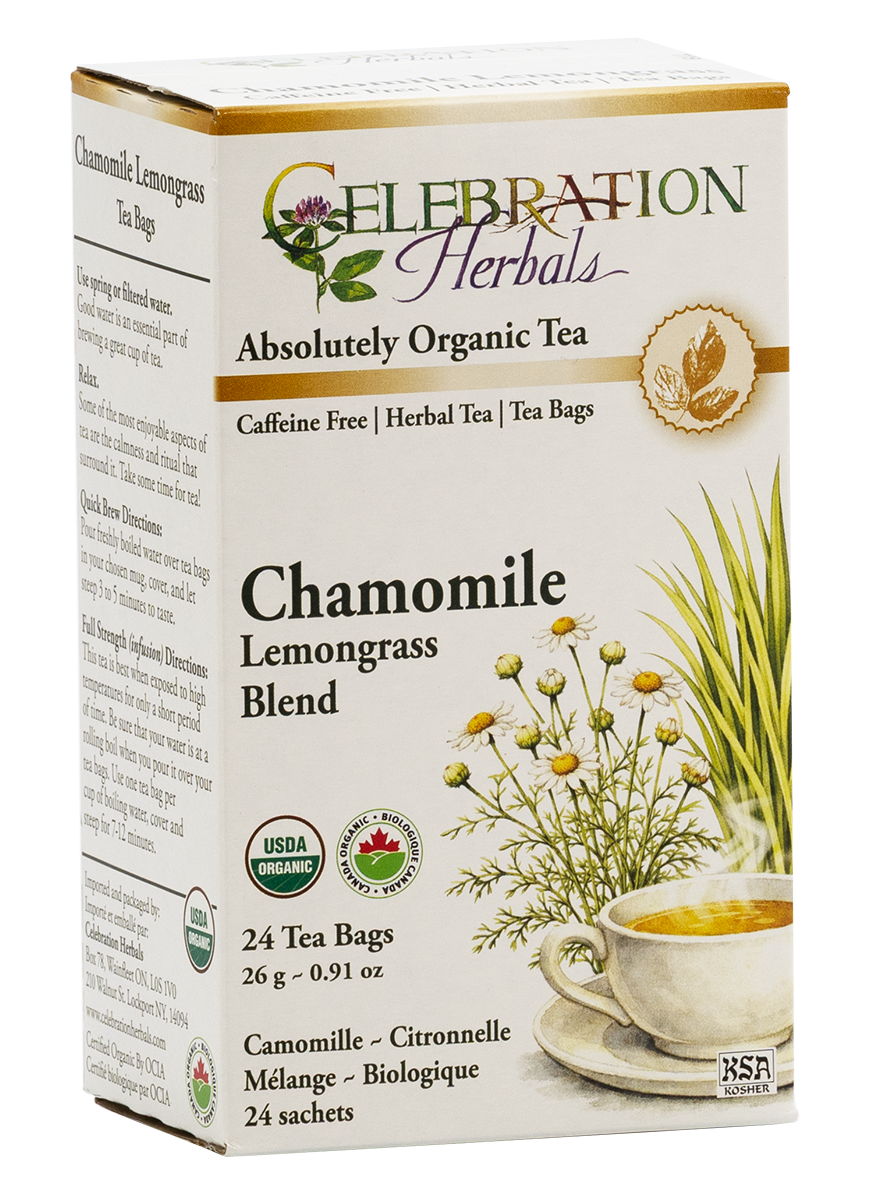 Celebration Herbals Organic Chamomile Lemongrass Blend Tea – 24 Tea Bags