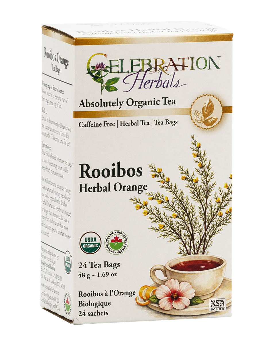Celebration Herbals Organic Rooibos Herbal Orange Tea – 24 Tea Bags
