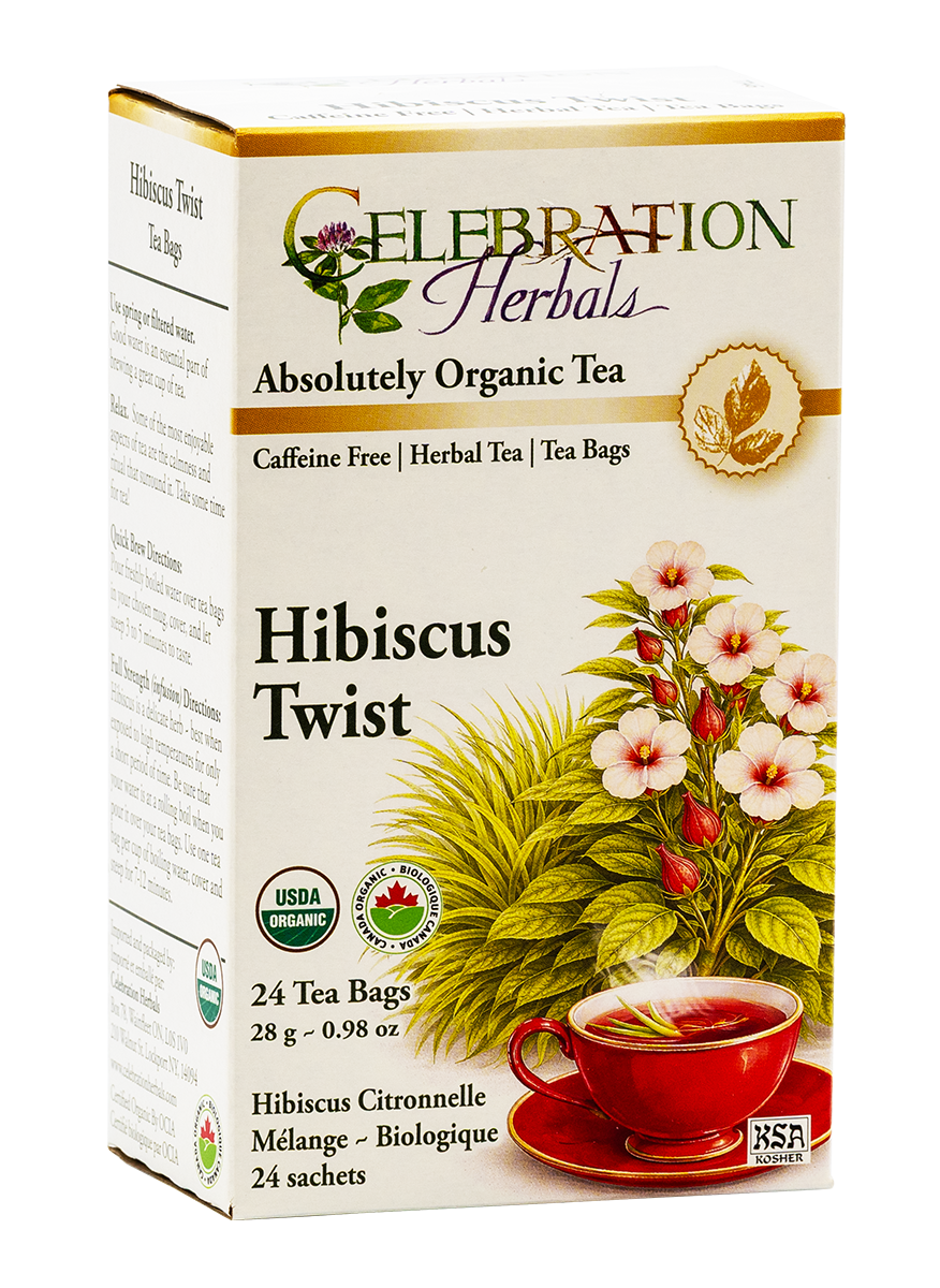 Celebration Herbals Organic Hibiscus Twist Tea – 24 Tea Bags