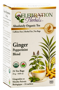 Celebration Herbals Organic Ginger Peppermint Blend Tea – 24 Tea Bags