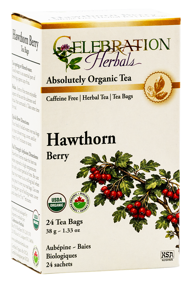 Celebration Herbals Organic Hawthorn Berry Tea – 24 Tea Bags