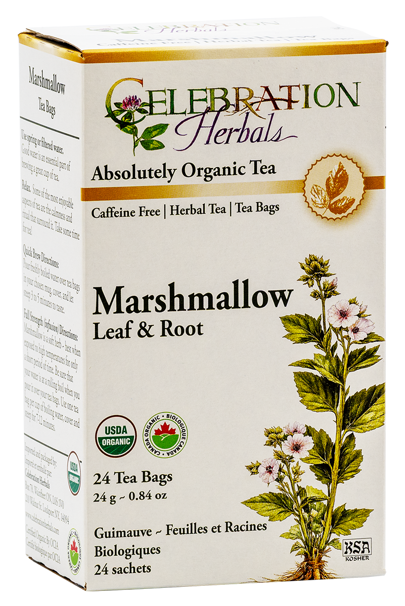 Celebration Herbals Organic Marshmallow Leaf & Root Tea – 24 Tea Bags
