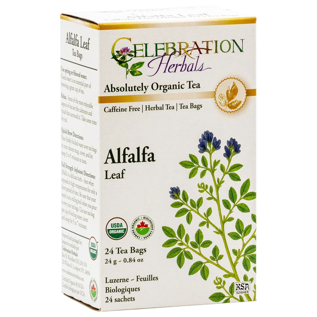 Celebration Herbals Organic Alfalfa Leaf Tea – 24 Tea Bags
