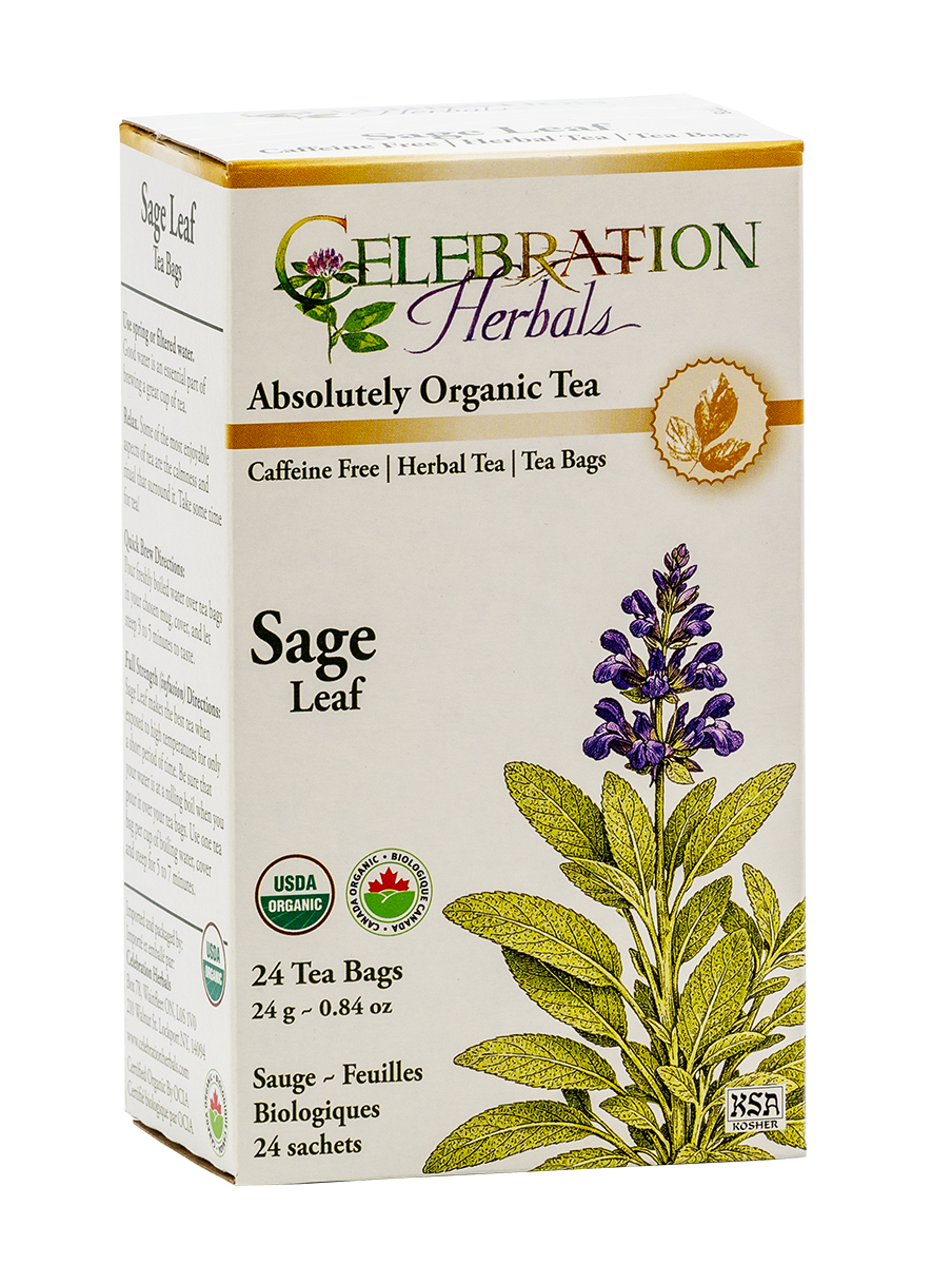 Celebration Herbals Organic Sage Leaf Tea – 24 Tea Bags