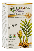 Celebration Herbals Organic Ginger Root Tea – 24 Tea Bags