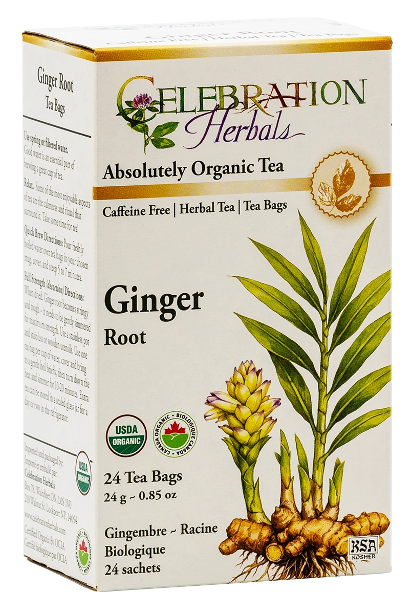 Celebration Herbals Organic Ginger Root Tea – 24 Tea Bags