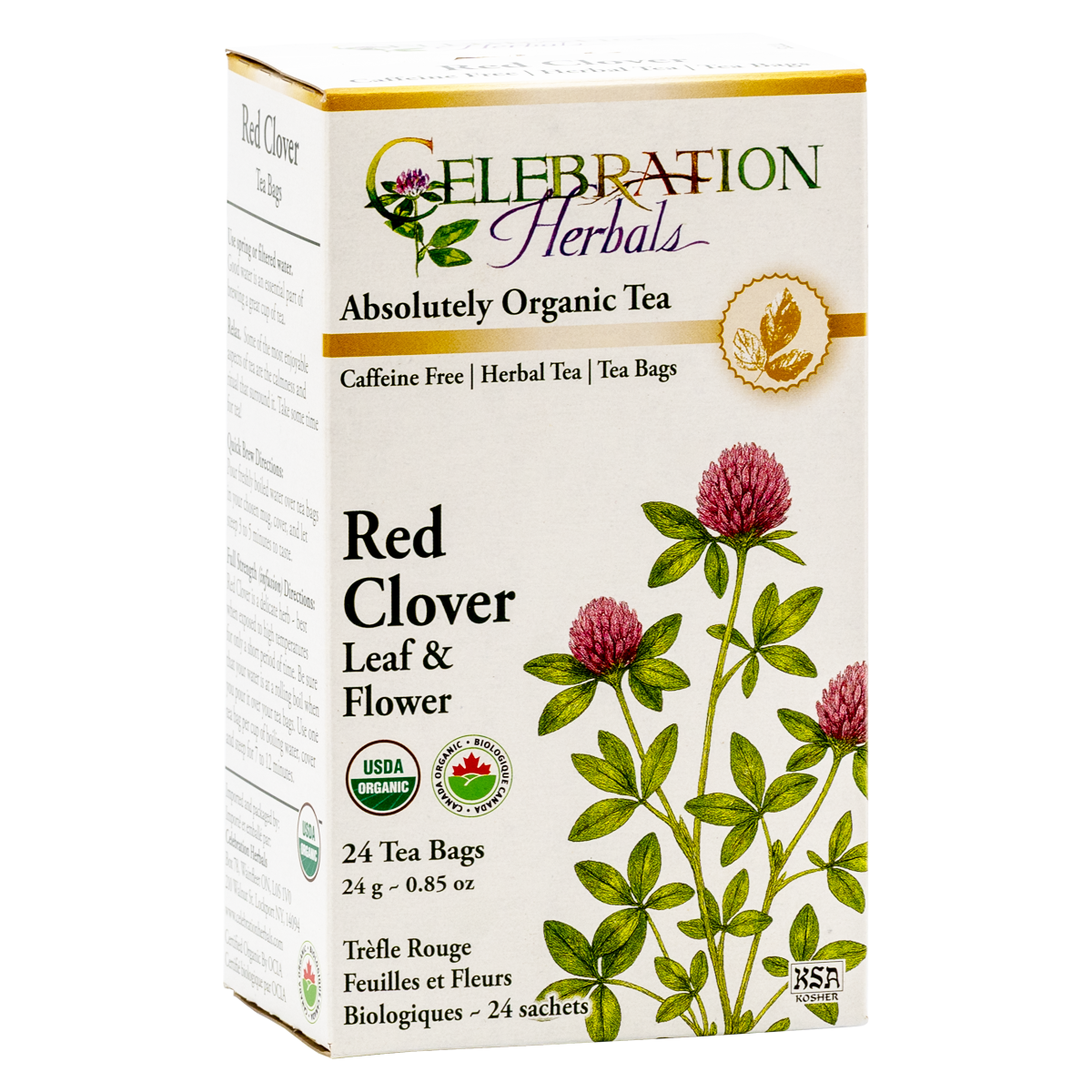 Celebration Herbals Organic Red Clover Leaf & Flower Tea – 24 Tea Bags