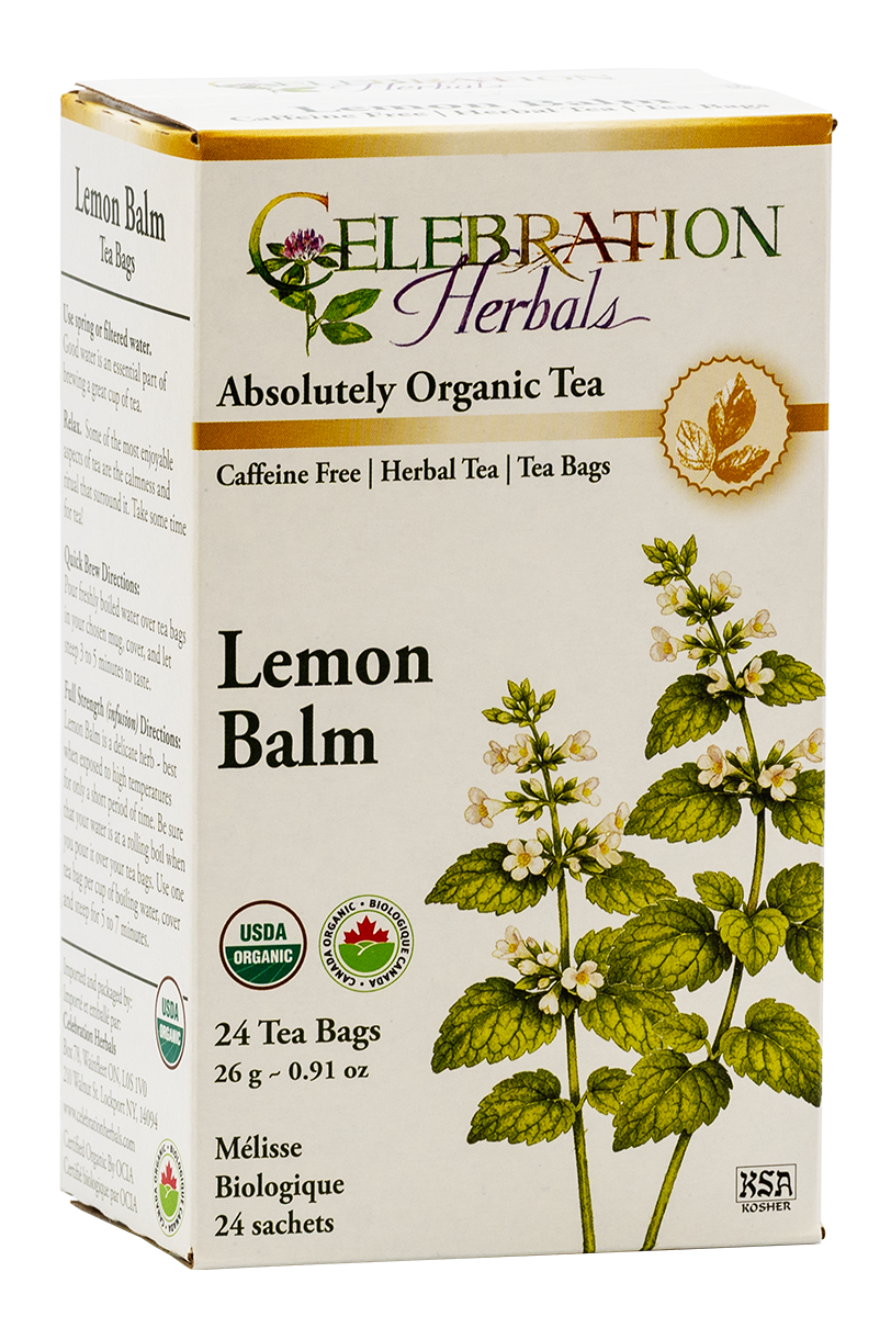 Celebration Herbals Organic Lemon Balm Tea – 24 Tea Bags
