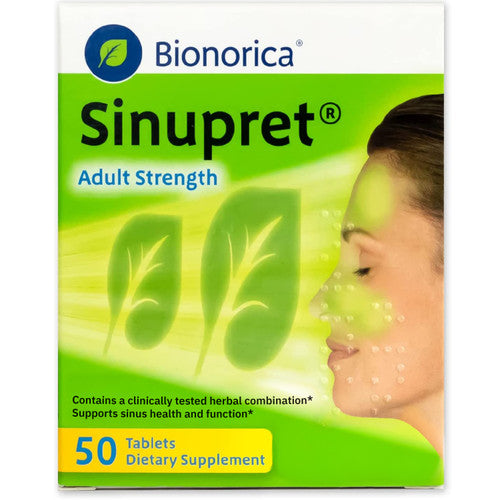 Bionorica Sinupret Adult Strength 50 tablet package