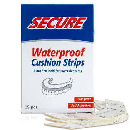 Bioforce USA Secure Denture Adhesive Cushion Strips — 15 Count package