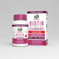 Mary Ruth's Biotin Gummies supplement bottle and packaging on a white background