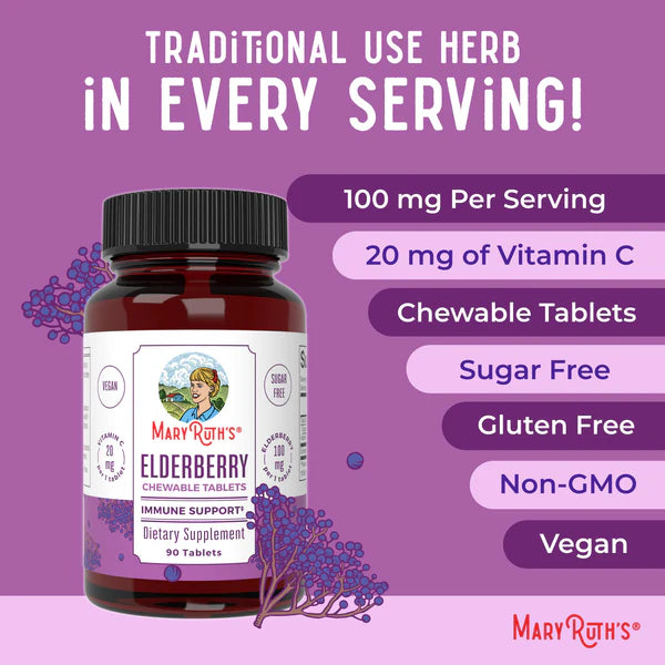 MaryRuth's Elderberry Chewable Tablets 90 ct