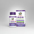 Mary Ruth's Iron Gummies bottle and packaging on a white background
