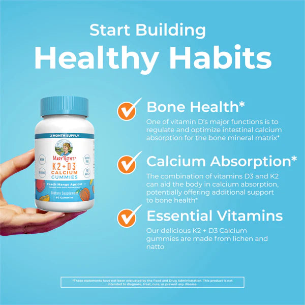 MaryRuth's K2 + D3 Calcium Gummies 60 ct