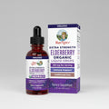 Mary Ruth's Extra Strength Elderberry Organic Liquid Drops bottle and packaging on a white background