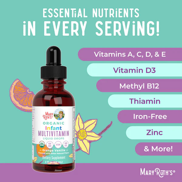 MaryRuth's Organic Infant Multivitamin Liquid Drops 2 oz