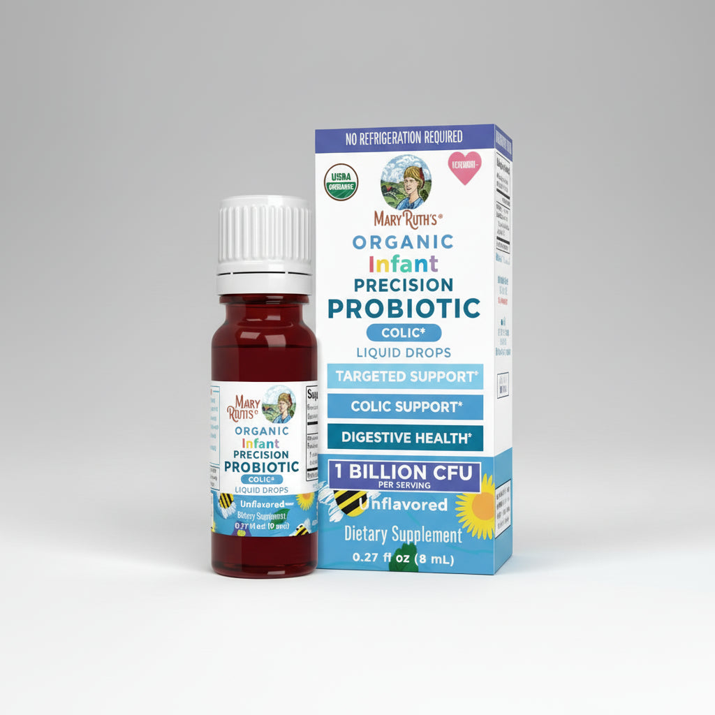 Mary ROTH's Organic Infant Precision Probiotic bottle and packaging on a white background