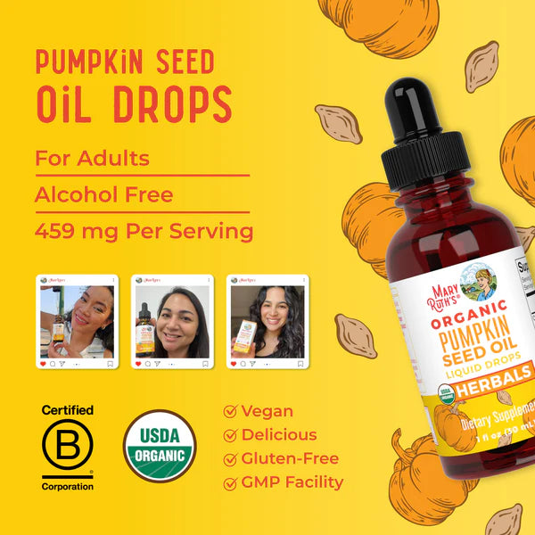 MaryRuth's Organic Pumpkin Seed Oil Liquid Drops 1 oz