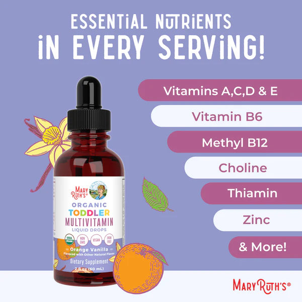 MaryRuth's Organic Toddler Multivitamin Liquid Drops 2 oz
