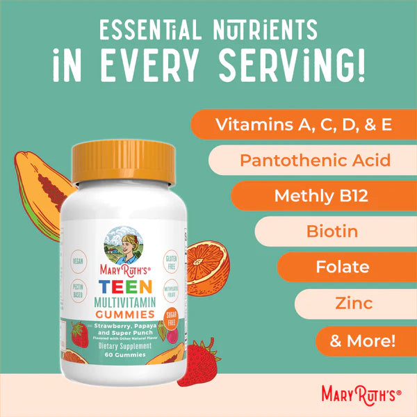 MaryRuth's Teen Multivitamin Gummies 60 ct