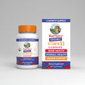 Mary Ruth's Organic Vitamin D3 Gummies bottle and packaging on a white background