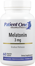 Patient One Melatonin 3 mg Gradual Release 60 Capsules - front product image